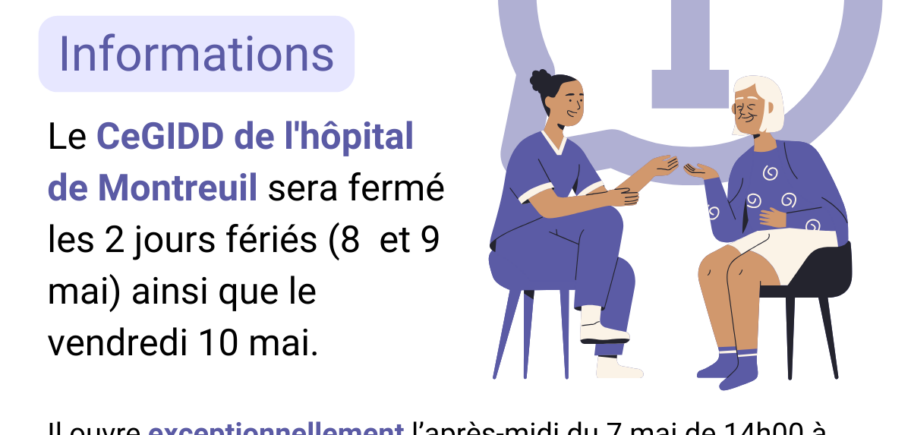 CeGIDD de l’hôpital de Montreuil – informations
